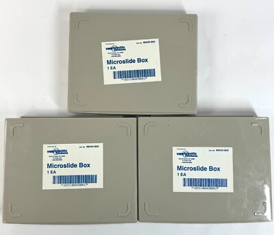 VWR Scientific Products 48443-806 Plastic 3 pc Microslide Microscope Slide Boxes