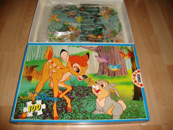 PUZZLE DE BAMBI DE EDUCA POR WALT DISNEY CON 100 PIEZAS DEL AÑO 1992 NUEVO