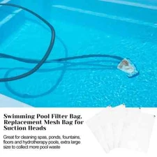 4 Pack 24x18 Inch Pool Leaf Vacuum Net Bag Replacement for Swimming Pool