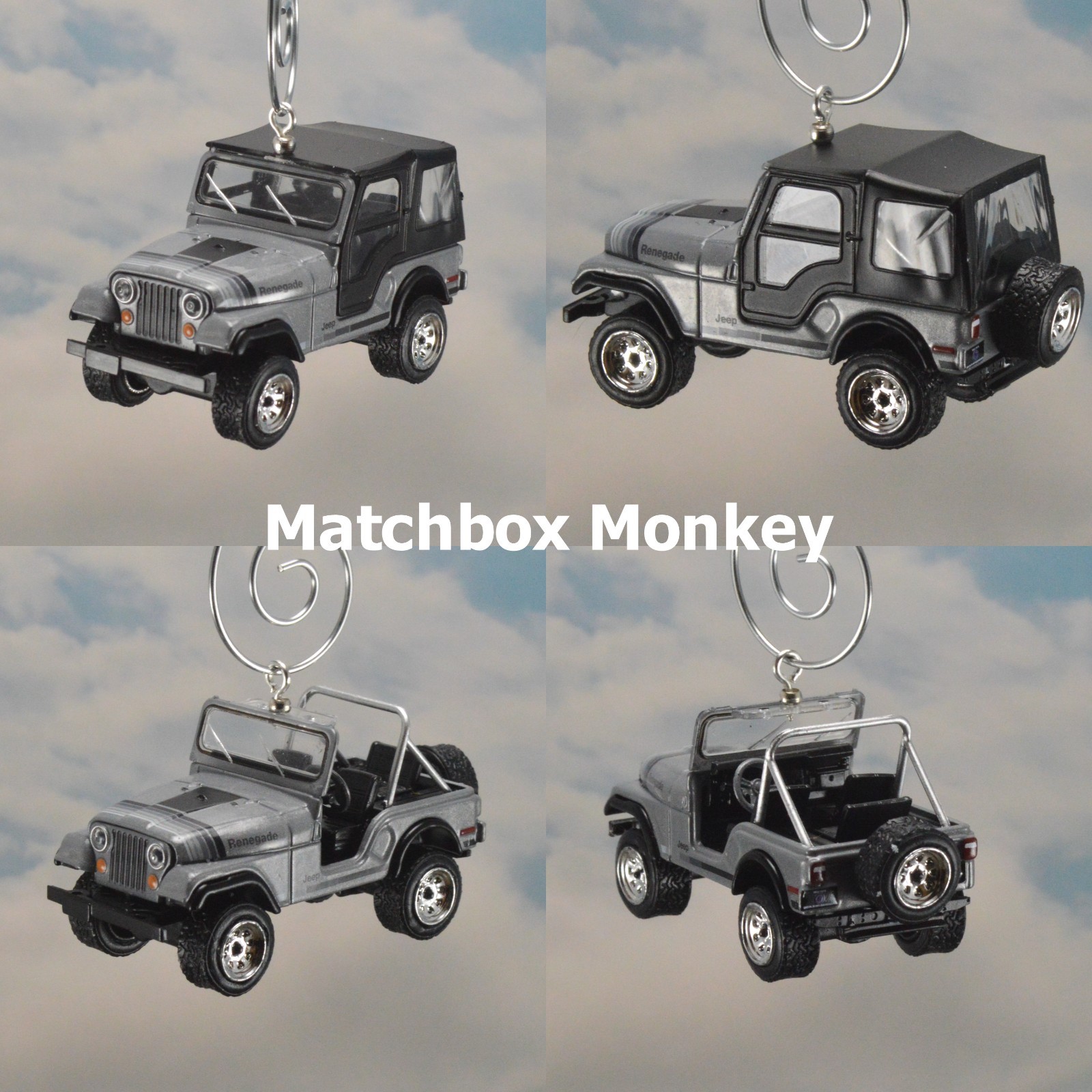 1979 Jeep CJ5 Renegade Open / Soft Top Wrangler Custom Christmas Ornament 1/64 eBay