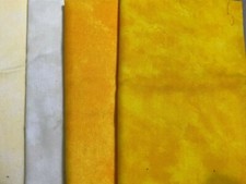2021-86 4 piece fat quarter fabric lot-COTTON-Yellow tones mottled background