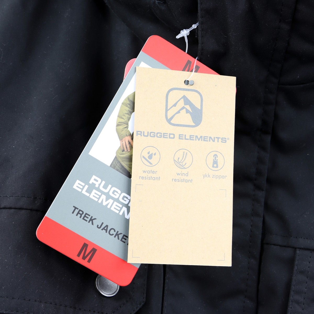 Rugged Elements Men's Trek Jacket, Medium, Black