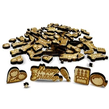 Happy Birthday Confetti Pack, Basswood