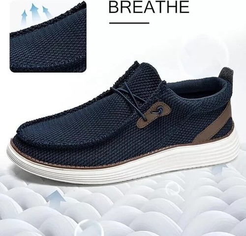 LANGFEUU Mens Slip-On Loafers Moccasin Slippers Casual House Driving Shoes 10 - Picture 3 of 5