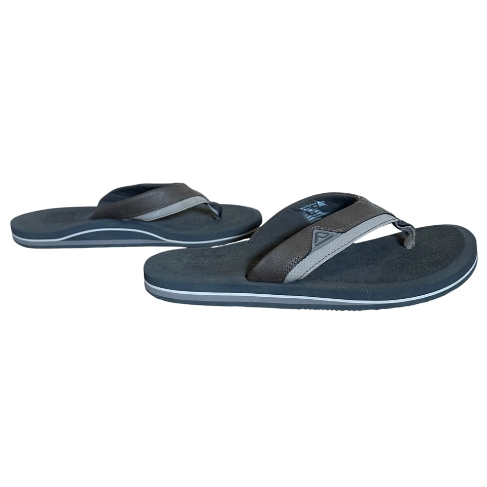 Reef Men's Cushion Dawn Leather Flip Flops Sandals Rubber Outsole Size 8 Gray - Image 4 of 4