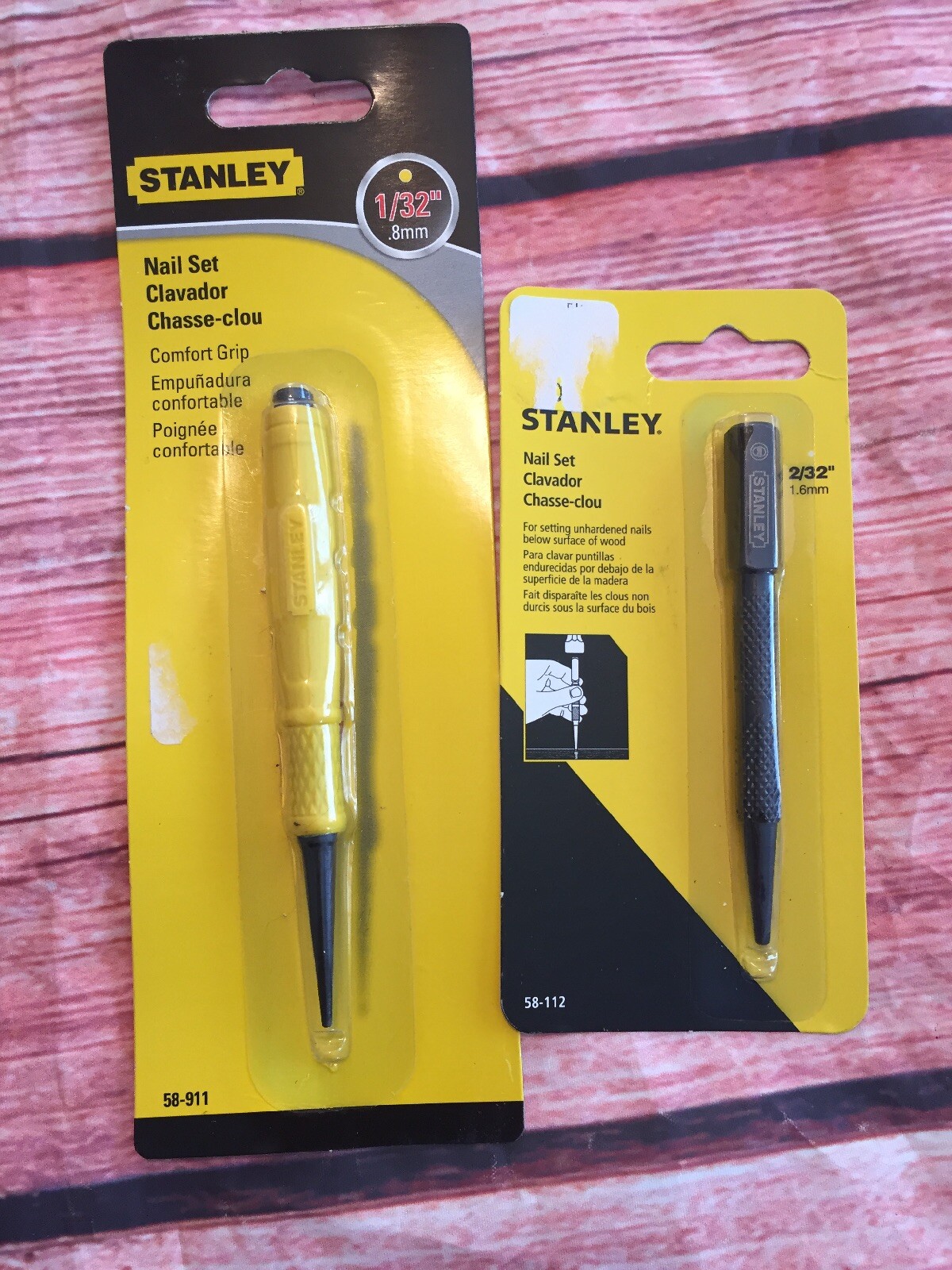 Stanley Nail Set Clavador Lot Of 2 1/32” 2/32” 58911 58112 eBay