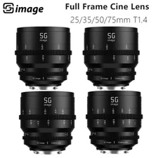 SGimage 25mm 35m 50mm 75mm T1.4 Full Frame Aperture Cinema Lens Sony E/L-Mount 