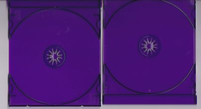 20 HIGH QUALITY TRANSPARENT PURPLE SINGLE CD TRAYS - PURPLE TRAY FREE SHIPPING