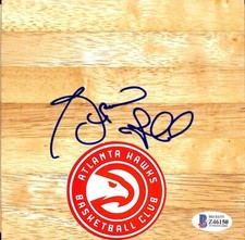 SPUD WEBB Signed Parquet Floor Atlanta Hawks Beckett BAS #Z46150