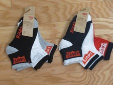 Levi's Kids Boys Quarter Crew Low Cut Socks 5Y-7Y  6 PAIRS 