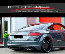 Cup Diffusor Ansatz + Seiten für Audi TT TTS 8S AB Bj. 18 Heck Rear Splitter 