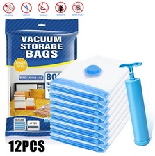 Vacuum Storage Bags with Hand Pump, 12 Pack Vacuum Sealed Bag for Clothes US