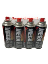 MEGA Butane Fuel Canisters for Portable Camping Stoves,Gas Burners, Pack of 4