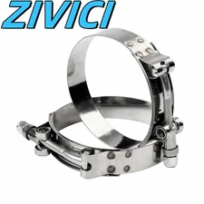 2X 4" T-BOLT CLAMP STAINLESS STEEL HOSE TURBO INTAKE INTERCOOLER