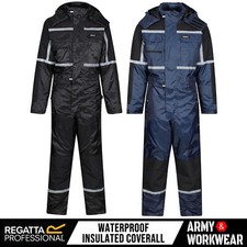 Regatta Pro Waterproof Insulated Coverall Padded Work Overall farming Fishing 