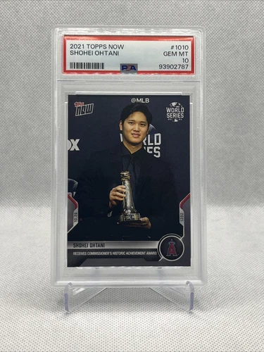 SHOHEI OHTANI  PSA 10  2021 TOPPS NOW HISTORIC TROPHY CARD #1010 JAPAN WBC