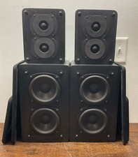 M&k S-1b Miller & Kreisel Satellite Speakers - Sound Great - Repainted Black