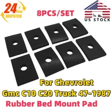 For 1947-1987 Chevrolet Gmc C10 C20 Truck 8PCS Rubber Bed Mount Pad Kit GM Truck