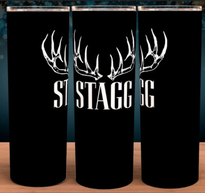 Stagg Kentucky Bourbon Whiskey Black and White Cup Tumbler 20oz