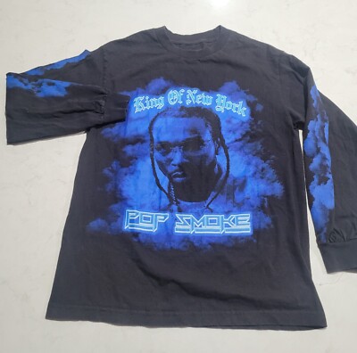 Pop Smoke Official King Of New York Vlone Brooklyn NEW YORK Rap Tee EUC M