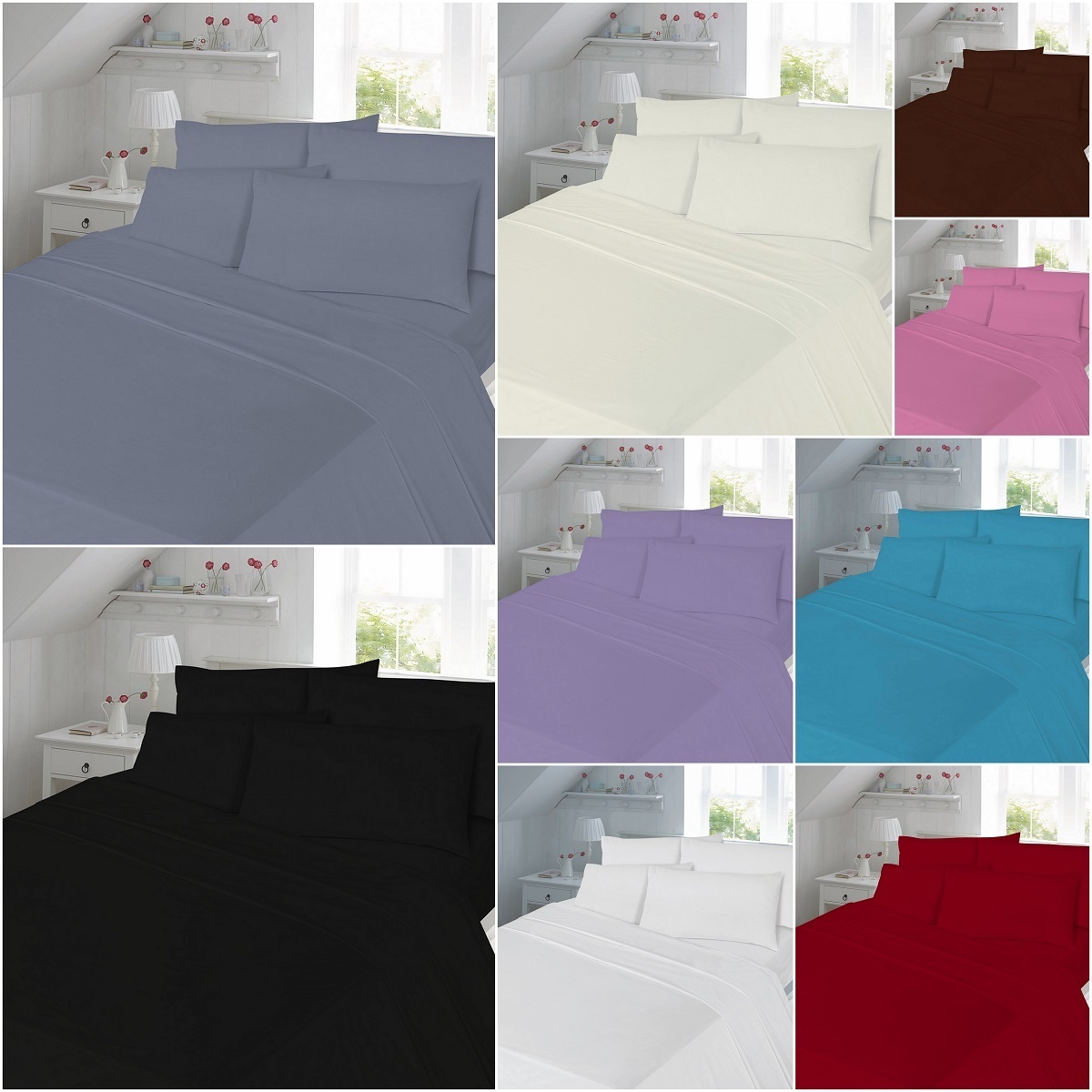 100 Cotton Soft Brushed Flannelette Fitted Sheet Single Double King