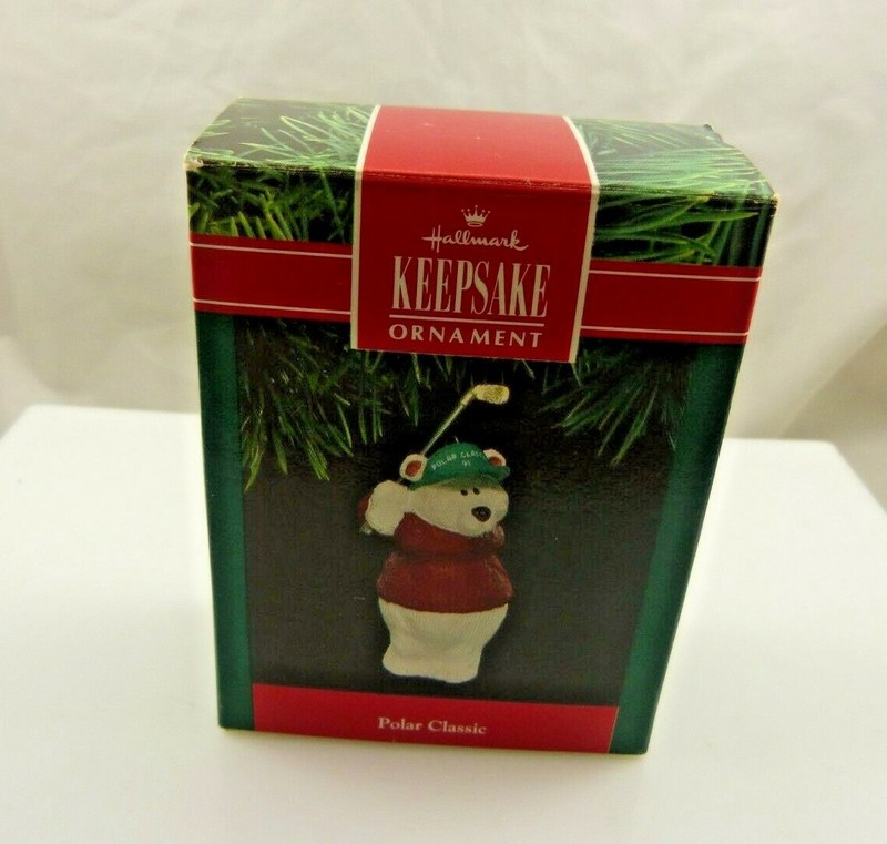 Hallmark keepsake vintage Christmas ornament Polar clasic golf bear 1991