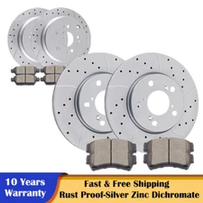 Front Rear Brake Disc Rotors and Ceramic Pads Brakes Kit for 05-10 Honda Odyssey