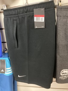 grey nike fleece shorts mens