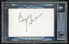 George Steinbrenner Certified Autograph Index Card New York Yankees BAS BGS