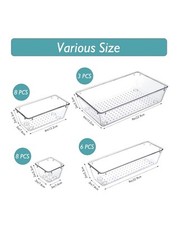 39pc Clear Drawer Organizers, 4 Different Sizes