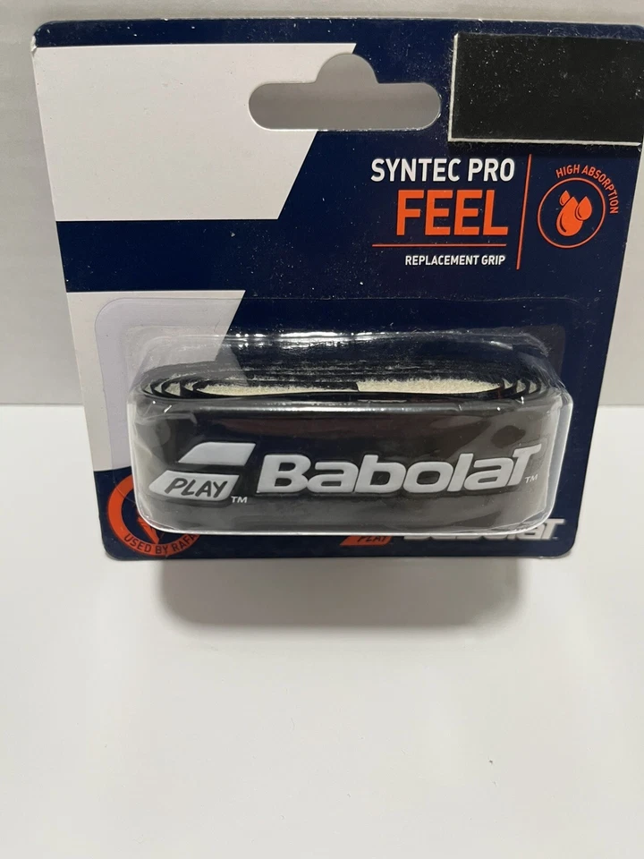 Empuñadura de tenis de repuesto Babolat Syntec Pro blanco y negro  Foto 2 de 4