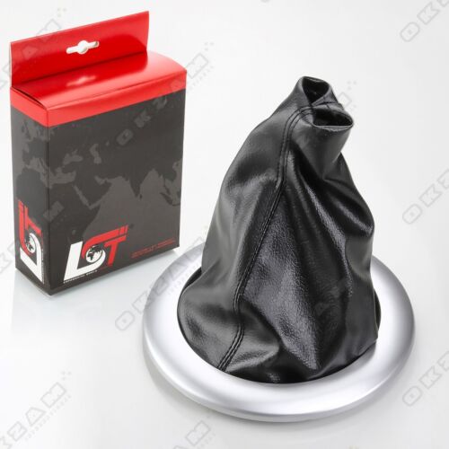 GEAR SHIFT STICK GAITER BLACK / SILVER FOR RENAULT MEGANE 2 II 8200454976 *NEW* - Picture 1 of 4