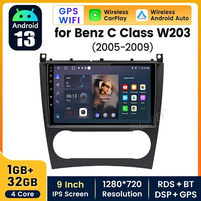 AWESAFE Carplay Android 14 For Mercedes Benz C-Class W203 Car Stereo Radio GPS Head Unit