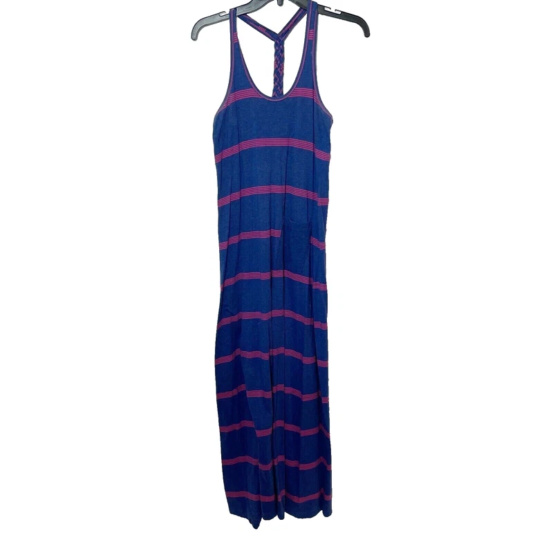lole striped sleeveless racerback pocket shirt