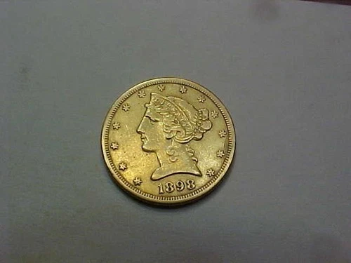 1898-S Liberty Coronet Head Half Eagle ~ FIVE DOLLAR GOLD COIN