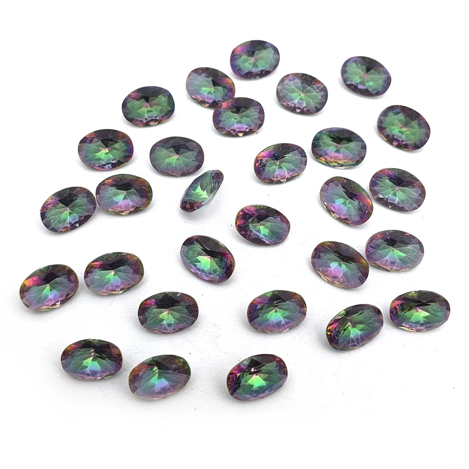 Mystic Quartz Oval Cut Loose Multi Color Gemstone Lot 134 Pcs 6*8 mm 120 Ct - Image 2 of 4