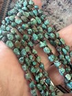 SIGNED FIVE STRAND NATIVE AMERICAN LONG TURQUOISE NUGGET HEISHI BEAD NECKLACE — photo 9