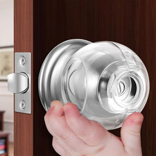 Clear Door Knob Safety Cover for Kids, 4 Pack Child Proof Door Knob Covers Fit M