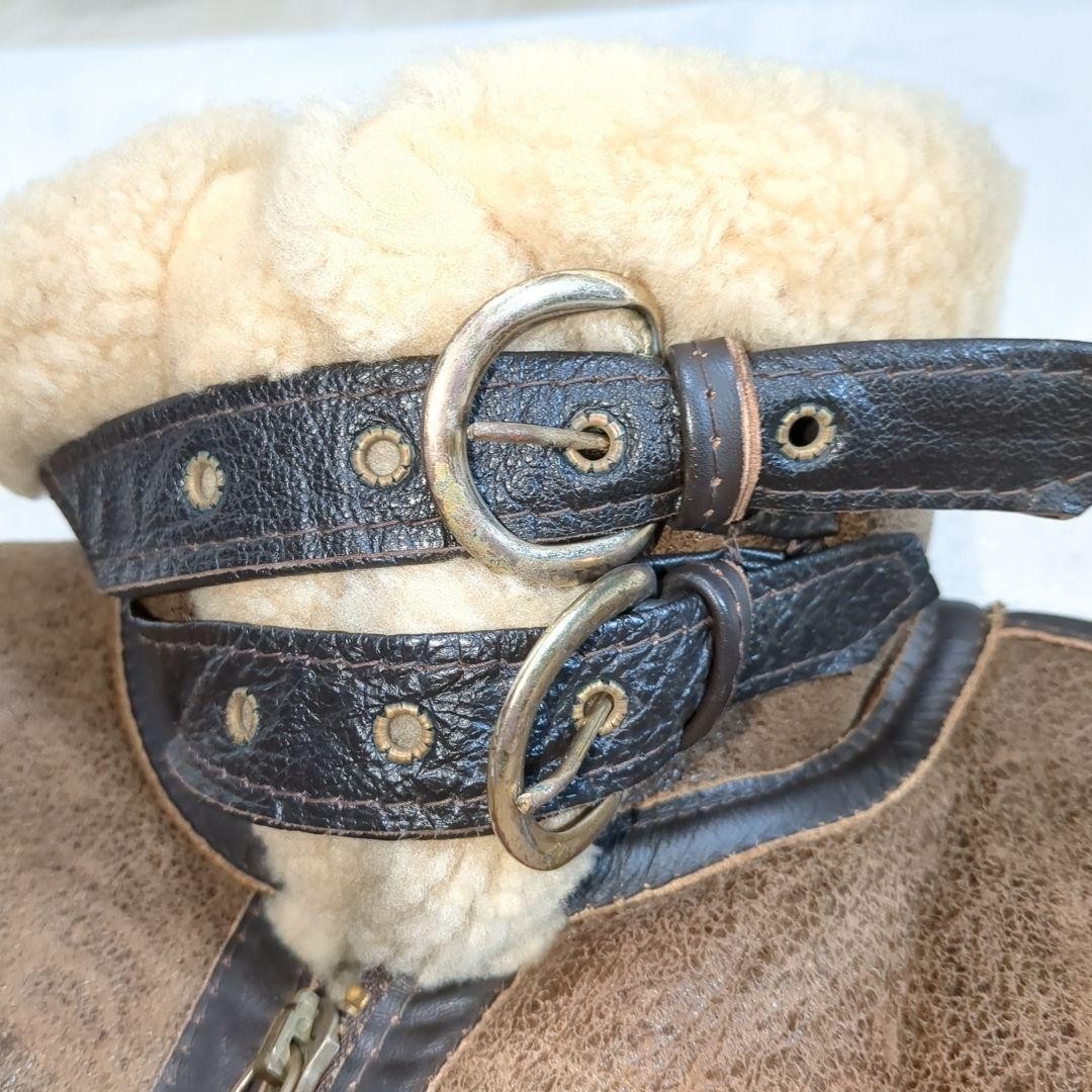 SCHOTT B3 Shearling Flight Jacket Brown Sheepskin… - image 12
