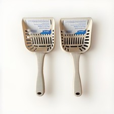 Set Of 2 Pet Jumbo Cat Litter Box Scoop Scooper Kitty Sifter Deep Plastic USA