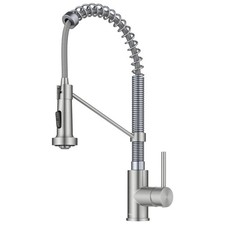 High-Arc Bolden Kitchen Faucet with Pull Down Sprayer - Modern Stainless Steel