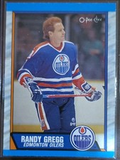 1989-90 O-Pee-Chee Randy Gregg #229 Edmonton Oilers Ice Hockey Card