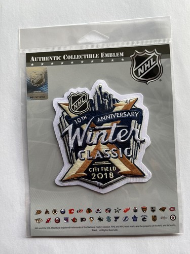 2018 NHL WINTER CLASSIC PLAYER JERSEY PATCH 10TH ANNIVERSARY OFFICIALLY LICENSED
