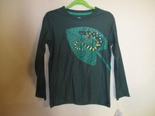 NWT Tea Collection 100 Cotton L/S Reptile Graphic Tee Shirt in River Green Sz 6