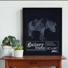 Ambiance Gallery Wood 1.5" Deep Picture Frames - 16x20" Black Wood Frame