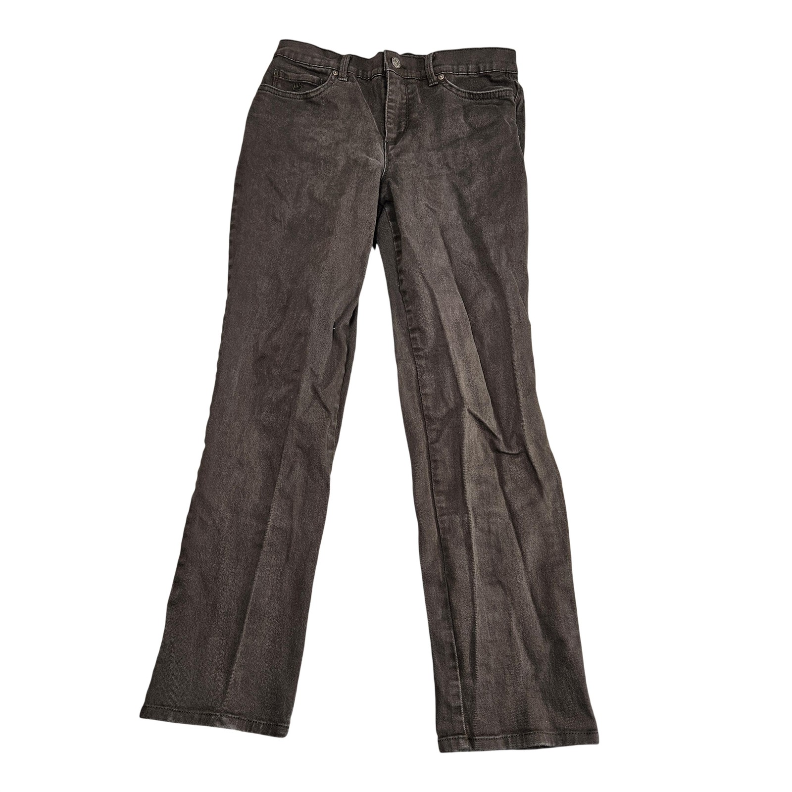 Womens 4 Short Brown Dark Wash Stretch