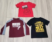 Kids Messy Graphic Tees Shirts Lot Of 3  Mess Makers Child Size 4/5