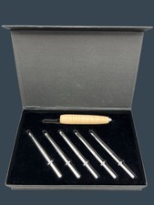 Crochet Hook Set Interchangeable Wood Handle 5 Sizes Kit Sawyer Creek Premium