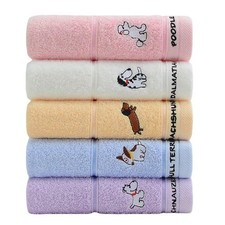 Cute Kids Washcloth Hand Towels Set 5 100 Cotton, Soft, Absorbent, Quick D...