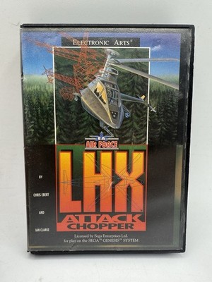 LHX Attack Chopper- Sega Genesis Game and Case no Manual TESTED